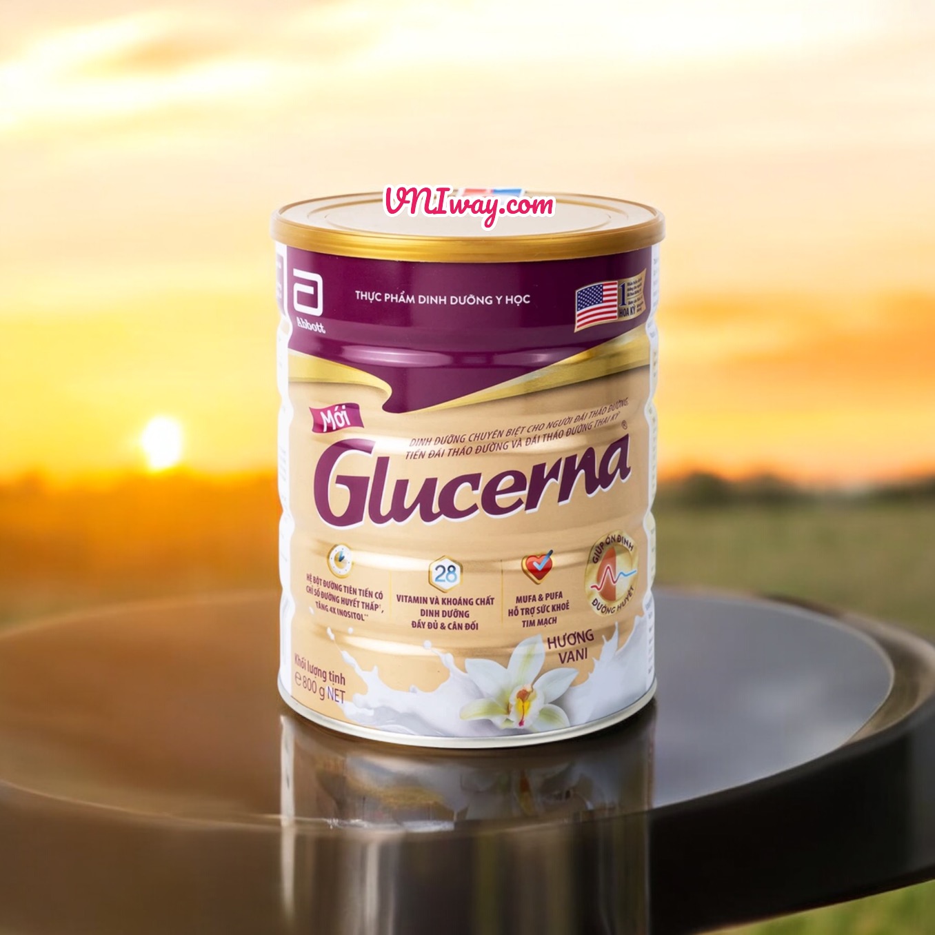 Sữa bột Glucerna Abbott bổ sung dinh dưỡng đặc biệt cho người đái tháo đường (800g)