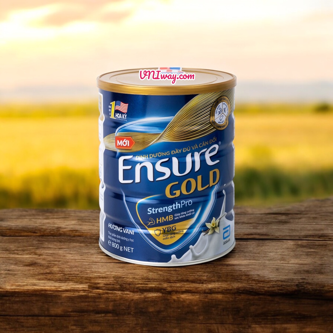 Sữa bột Ensure Gold StrengthPro Abbott hương vani tăng cường sức khỏe khối cơ, tăng miễn dịch (800g)